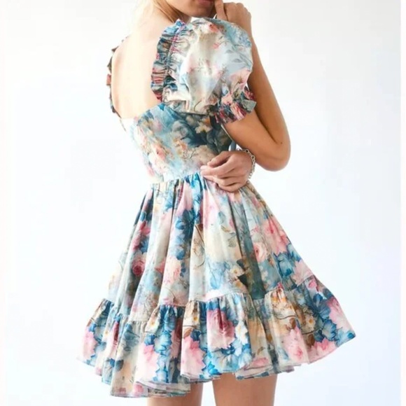 Selkie x FP The Chateau Paper Buttercream Mini Cotton Dress - Picture 2 of 10